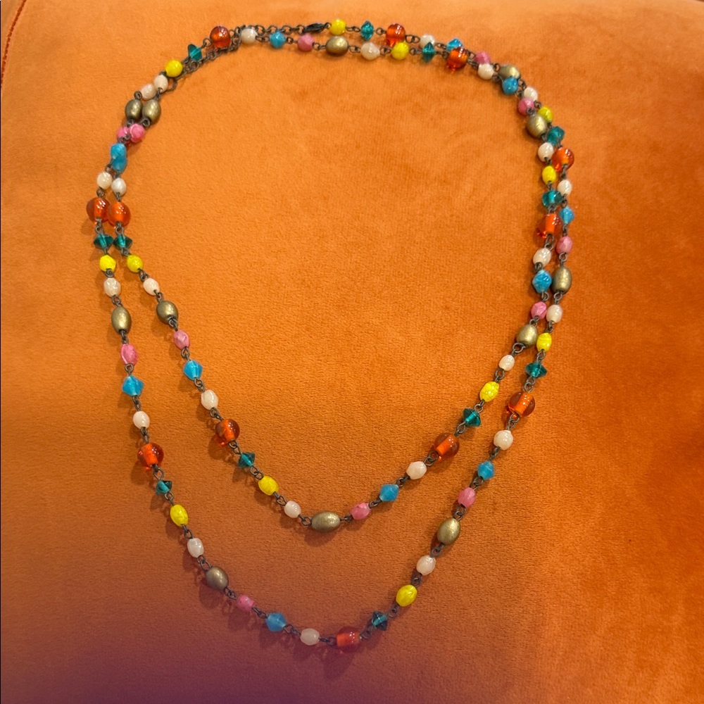 Costume Necklace Glass Beads, Metal Balls,Venetian Glass Bead, Small Stone Beads